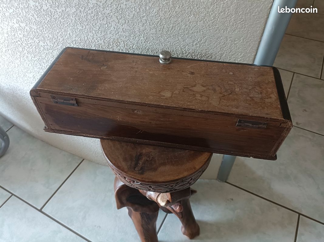 Grande Boîte De Rangement En Bois – Ancienne – 29x22x9 Cm