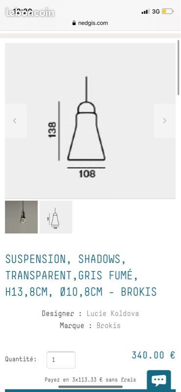 4 Suspensions Brokis Shadow Flos Voltex (image 6)