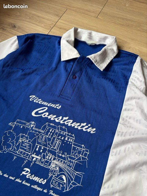 Maillot Paintball Vintage ETEK Années 90 Taille XL Bleu - Occasion Bon État