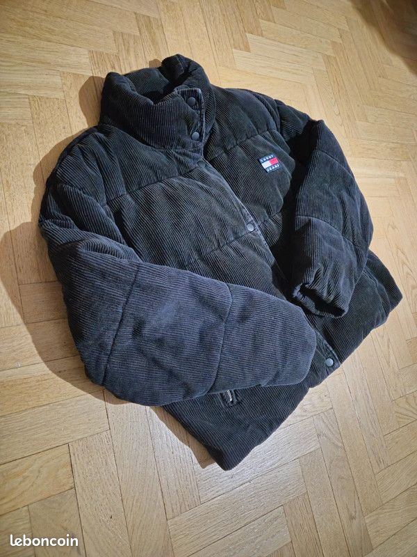 Doudoune velours côtelés Tommy Hilfiger Noir taille L Vêtements