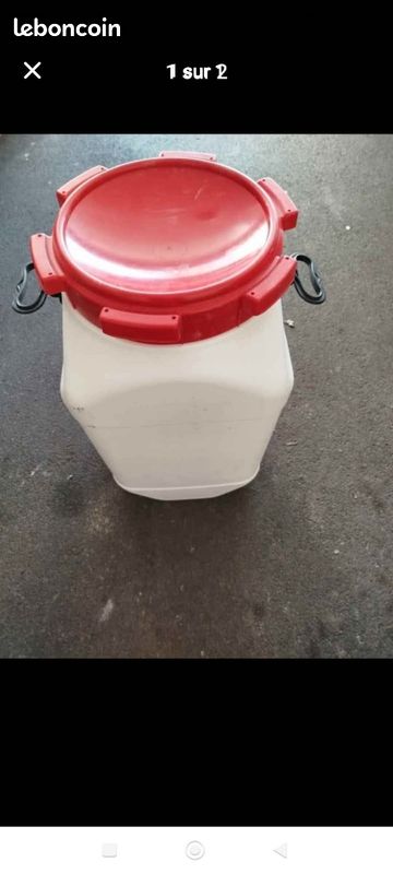 Fût blanc alimentaire de 100L (image 1)