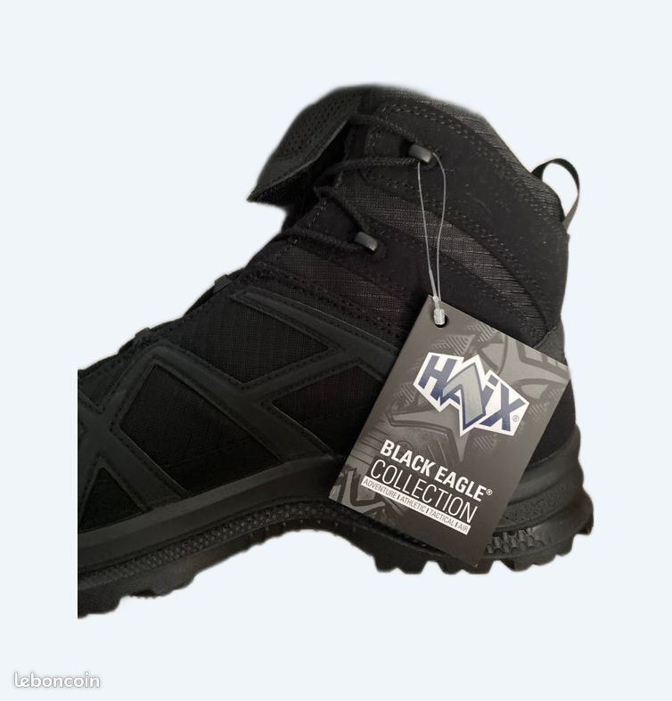 Botte noir de travail ou loisir black eagle en cuir, taille 44, jamais portées (image 1)
