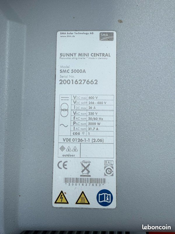 Onduleur SMA monophasé 5kw (image 2)