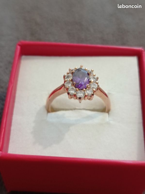 Bague Style Pompadour Plaqué Or - Bijou Vintage Ou Rétro (Occasion)