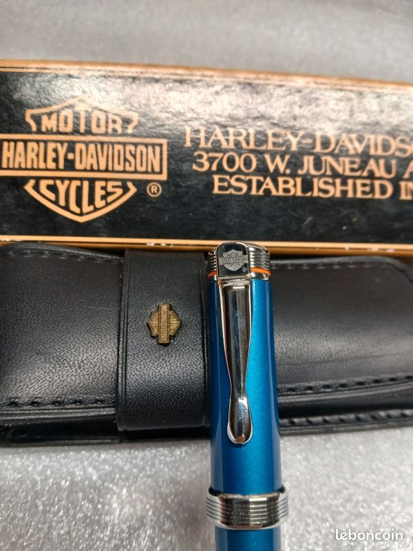Set De Stylos Harley Davidson - Rouge - Occasion - Stylo Plume Et Stylo Bille