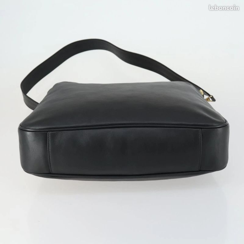 Sac à bandoulière GUCCI Bamboo en cuir Noir/Doré FM91 (image 5)