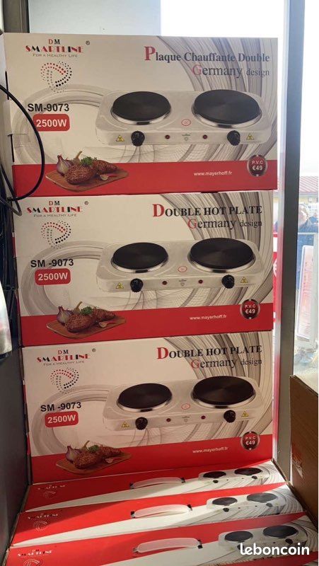 Double Plaque Chauffante Électrique 2500W DM SMARTLINE (Neuve) (image 1)