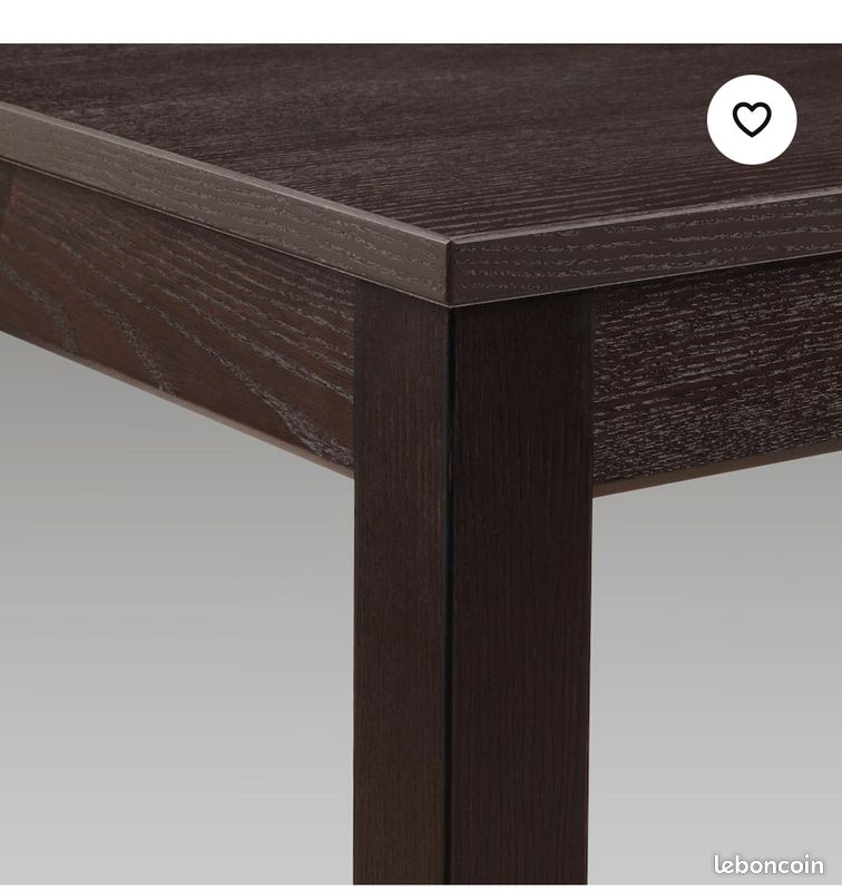 Table et 4 chaises, brun foncé, 120/180 cm (image 2)