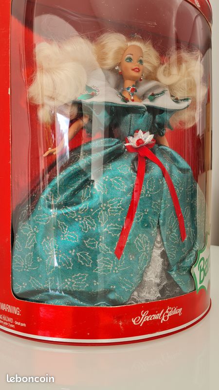 Poupée Barbie Joyeux Noël Happy Holidays 1995 Blonde (image 2)