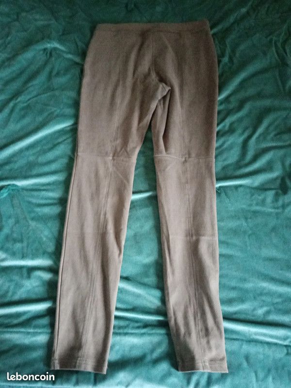 Legging suédine marron femme taille M hue (image 2)