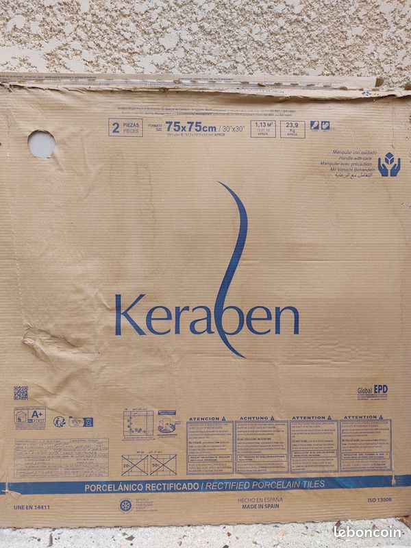 Carrelage Ext Keraben gris beige 75x75 (image 3)