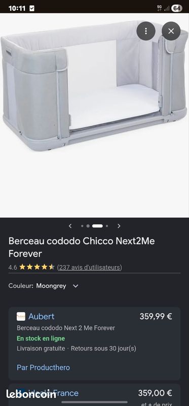 Berceau cododo Chicco Next2Me Forever (image 2)