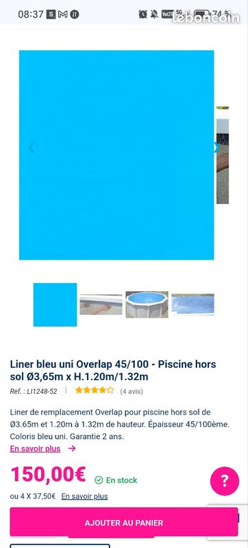 Piscine hors sol Trigano ronde métallique hauteur 1, 05m, Diamètre 3,60 (image 8)