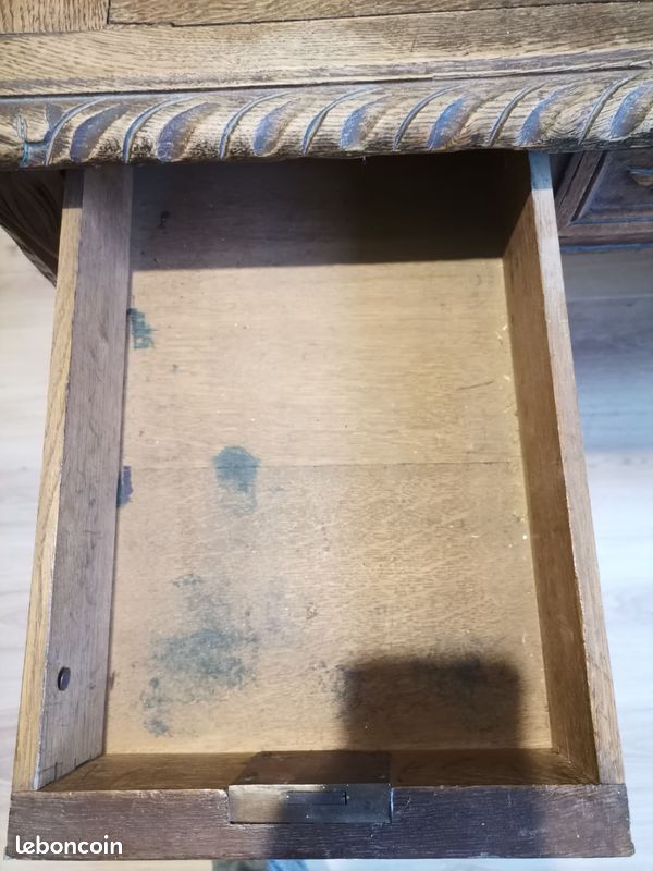 Bureau ancien à gradin en chêne – fin XIXᵉ siècle – très bon état (image 10)