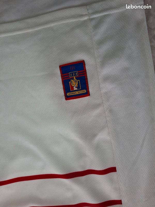 Maillot foot vintage Adidas équipe de France extérieur coupe du monde 98 floqué Zidane taille M (image 8)