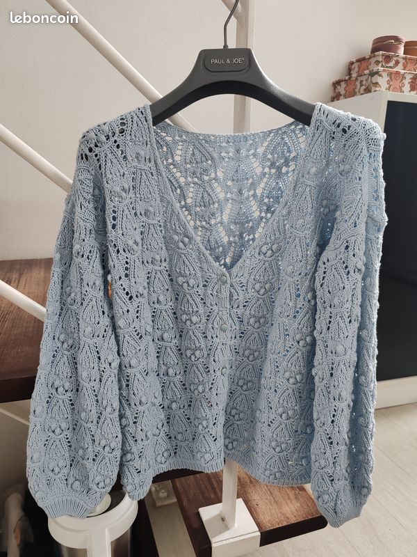 Gilet Sézane Annette XS bleu Vêtements