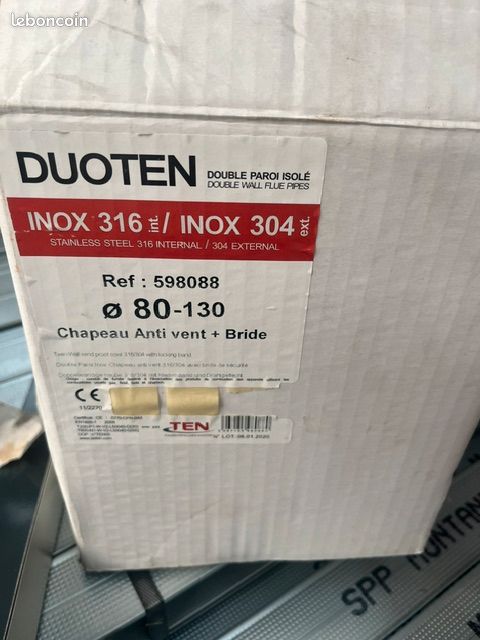 Chapeau inox Duoten 80/130 (image 1)