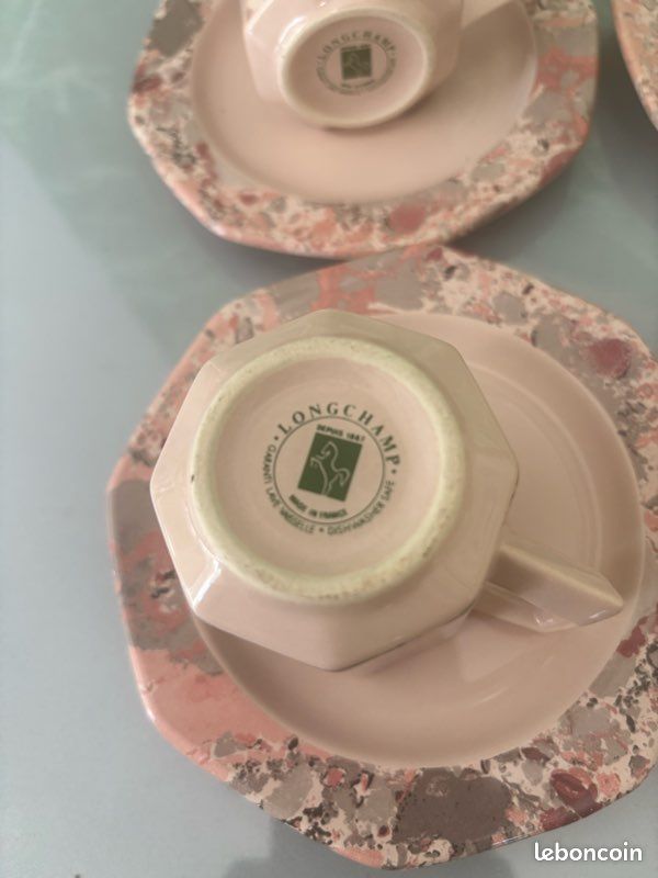 9 tasses et soucoupes octogonales Longchamp (image 8)