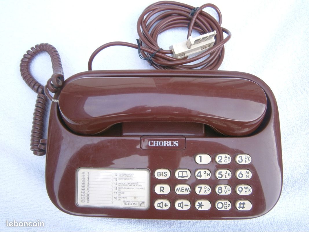 Téléphone filaire Vintage Matra Ambiance 1988 - Téléphones & Objets connectés