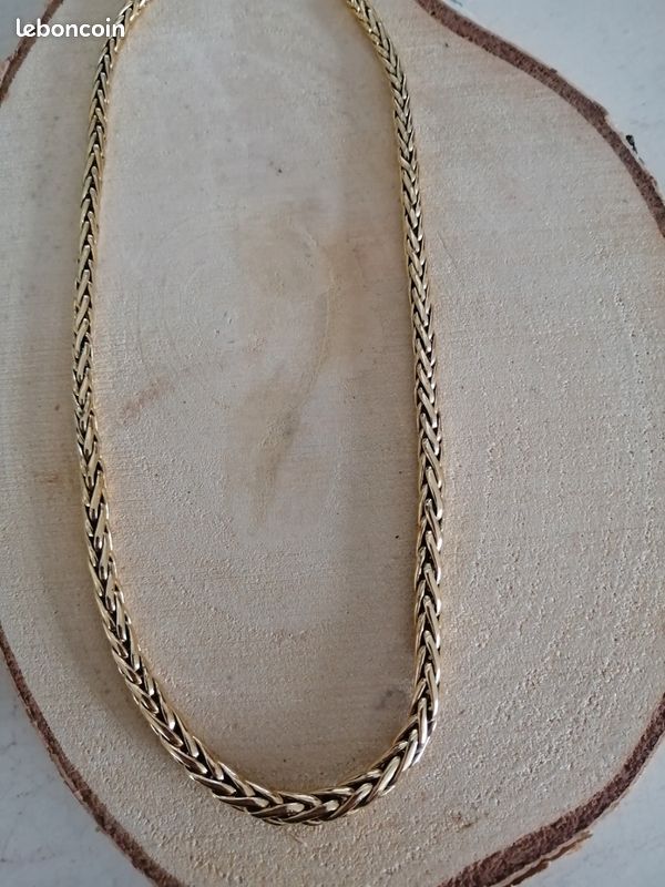 Collier Chaîne Palmier Plaqué Or - Bijou Vintage, Style Filigrane, Occasion