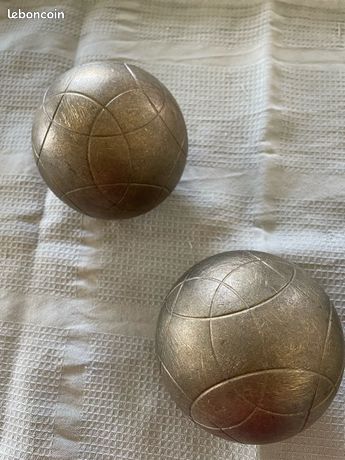 2 Boules Lyonnaises MG 95 Mm - 1 Kg Avec Lanière Cuir - Fabrication Française