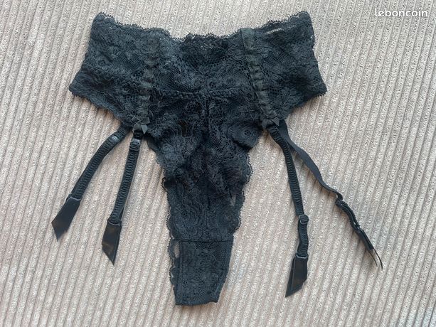 Tanga Porte-jarretelles Aubade Taille 38/S Framboise Dentelle - Neuf Avec étiquettes