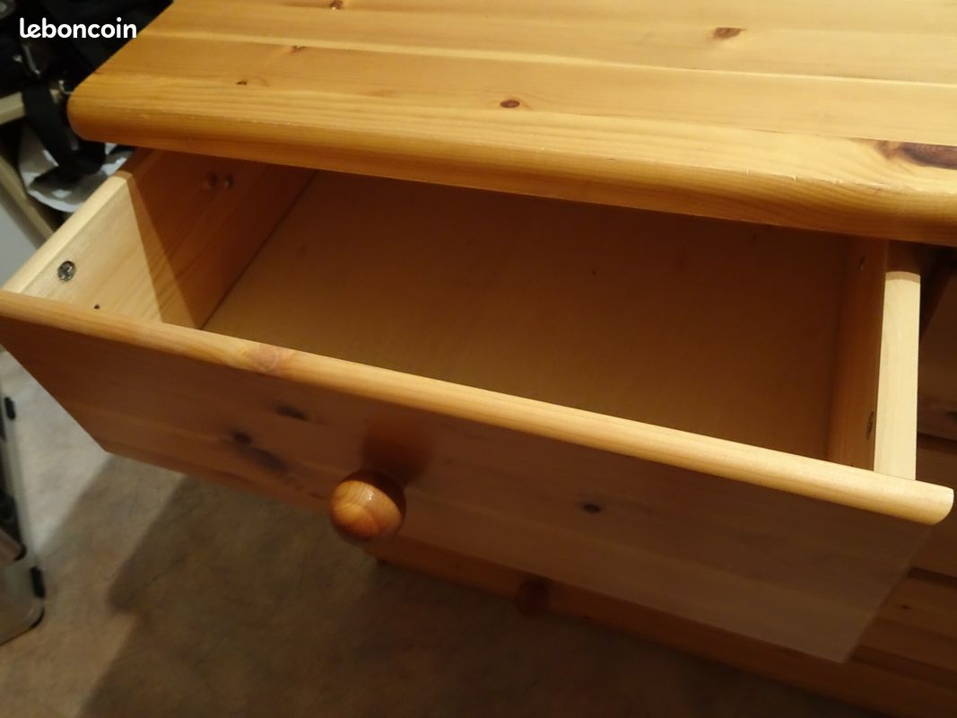 Commode en pin massif 5 tiroirs (image 2)