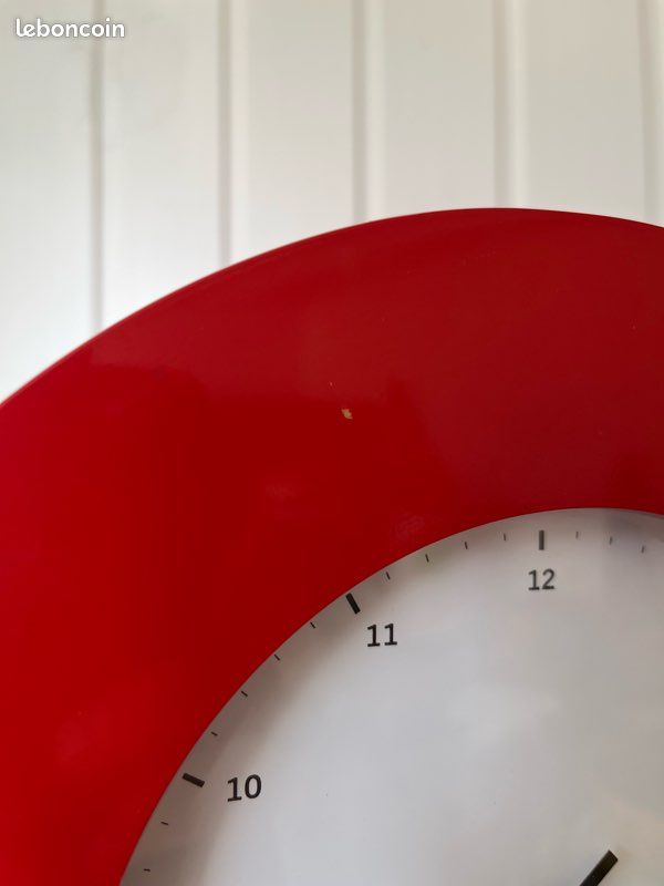 Horloge Armoire Métal Rouge Ikea PS Design Thomas Sandell Suède Années 90 (image 16)