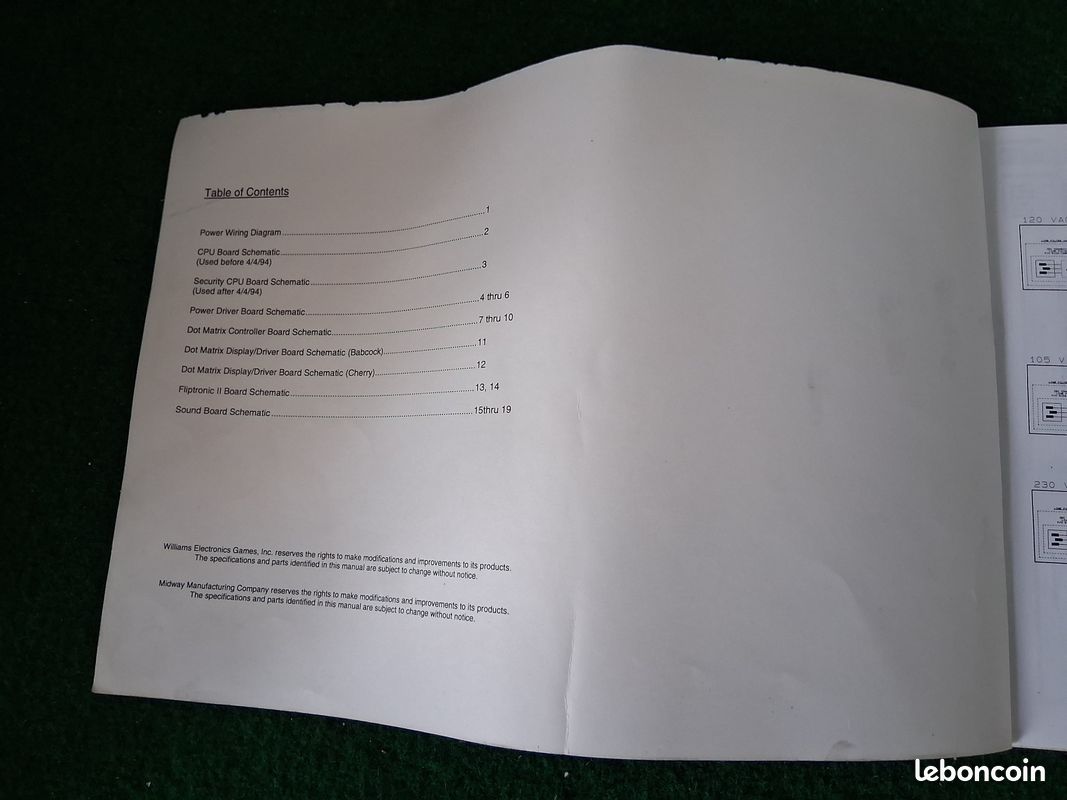 Wpc schematic manual williams electronic games pour flipper (image 3)