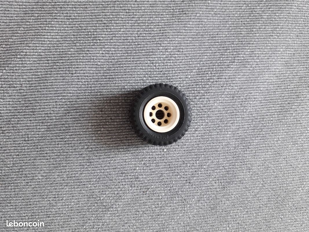 Roue Grise Et Noire Playmobil - Accessoire Vintage Chercheur D'or - Occasion