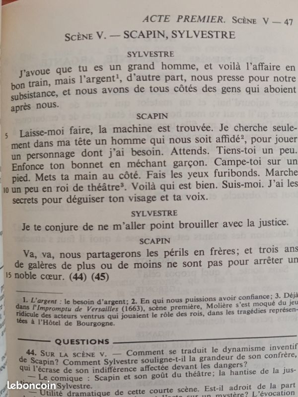 Roman " Les fourberies de Scapin " (image 16)