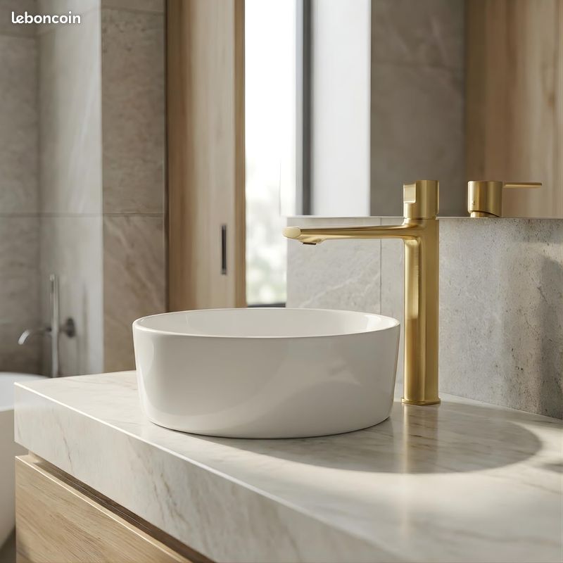 Robinet de lavabo vintage en laiton, robinet de salle de bain, robinet