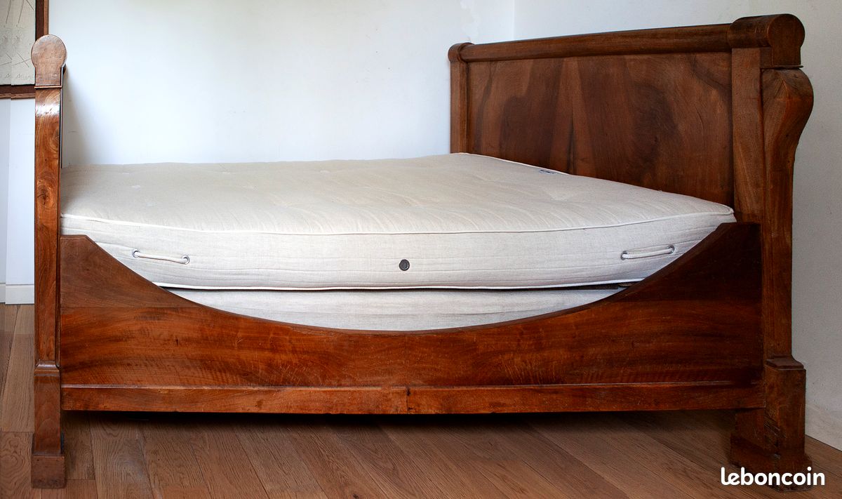 Lit bateau ancien style Louis Philippe (image 2)