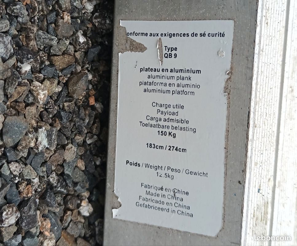 Plateau télescopique / échafaudage (image 3)