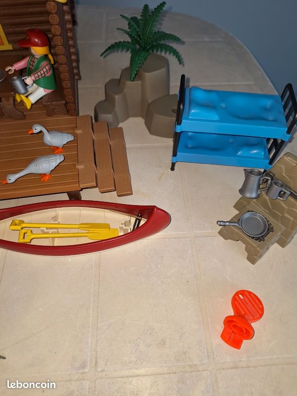 Playmobil vintage 3826 cabane de sportif chalet extérieur | ensemble quasi compl