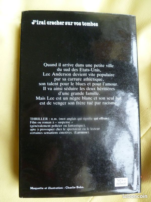 J'irai cracher sur vos tombes - Boris Vian - 50 cts si envoi du livre (image 2)