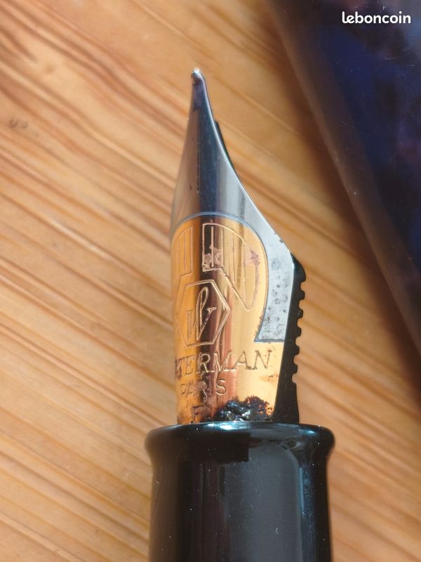 Stylo Plume Waterman Des Années 60 - Acier Satiné, Cartouches, Bon état D'occasion