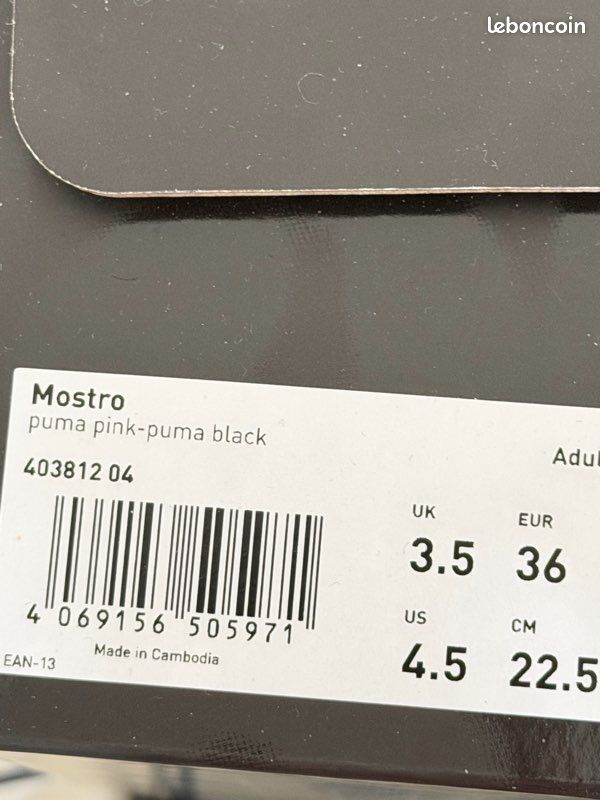 Puma Mostro Rose | 36 | Neuve Femme (image 7)