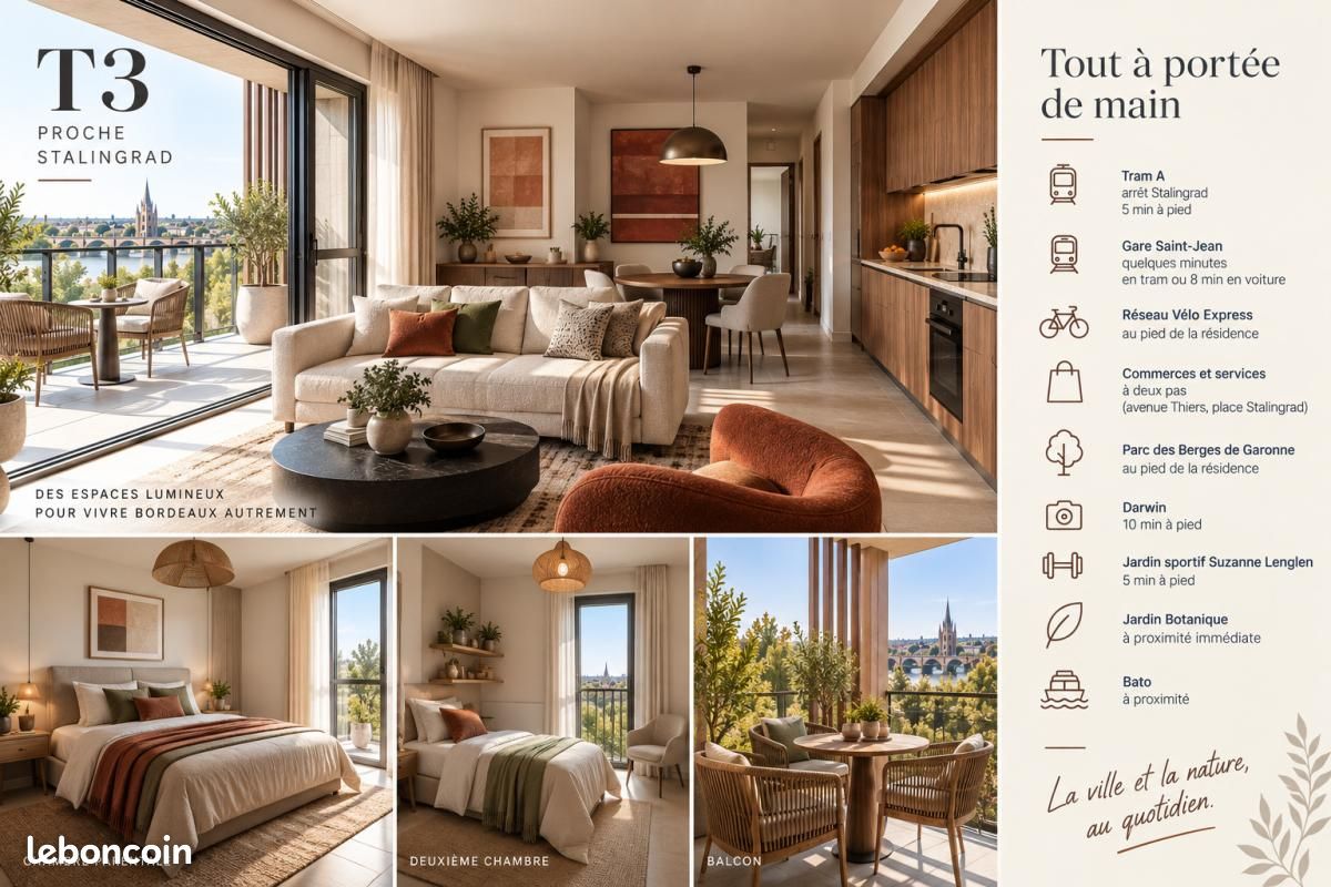 Appartement 3 pièces 67 m² · à Bordeaux · 67 m² · 343 000 €