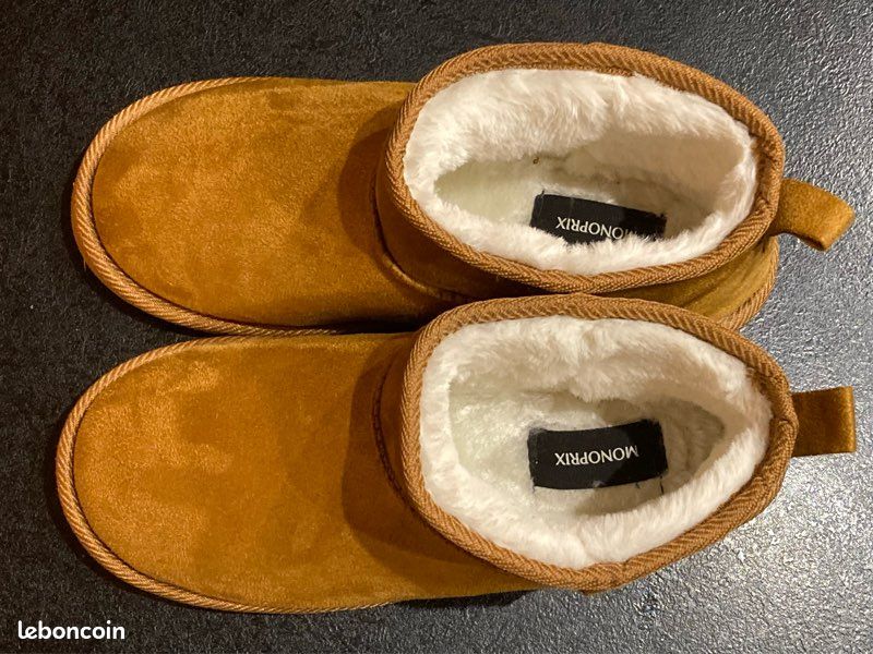 Chaussons bottines fourrées femme taille 36/37 Chaussures