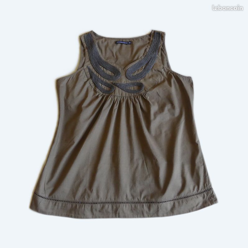 TOP HAUT coton sans manches Monoprix 44 TBE Vêtements