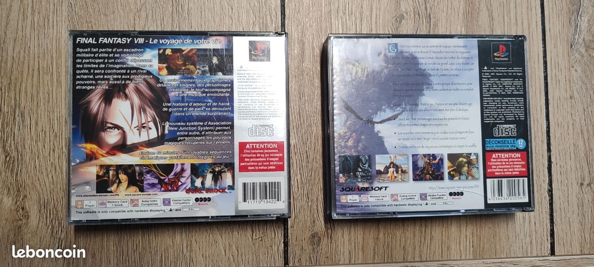 Final Fantasy VIII Complet PS1 - Version Française - Bon état - Jeu Rétro Collector