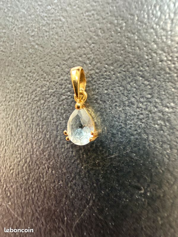 Joli pendentif or 18 carats et cristal de roche (image 7)