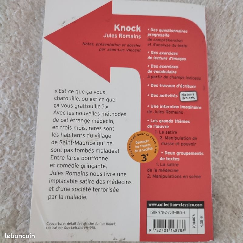 Livre Knock Jules Romains (image 3)