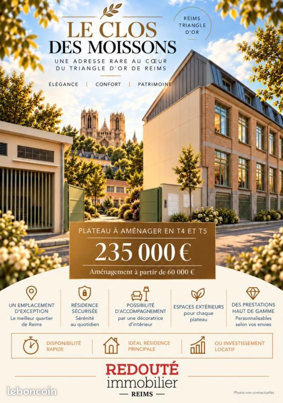 Appartement 5 pièces 95 m² · à Reims · 95 m² · 255 000 €
