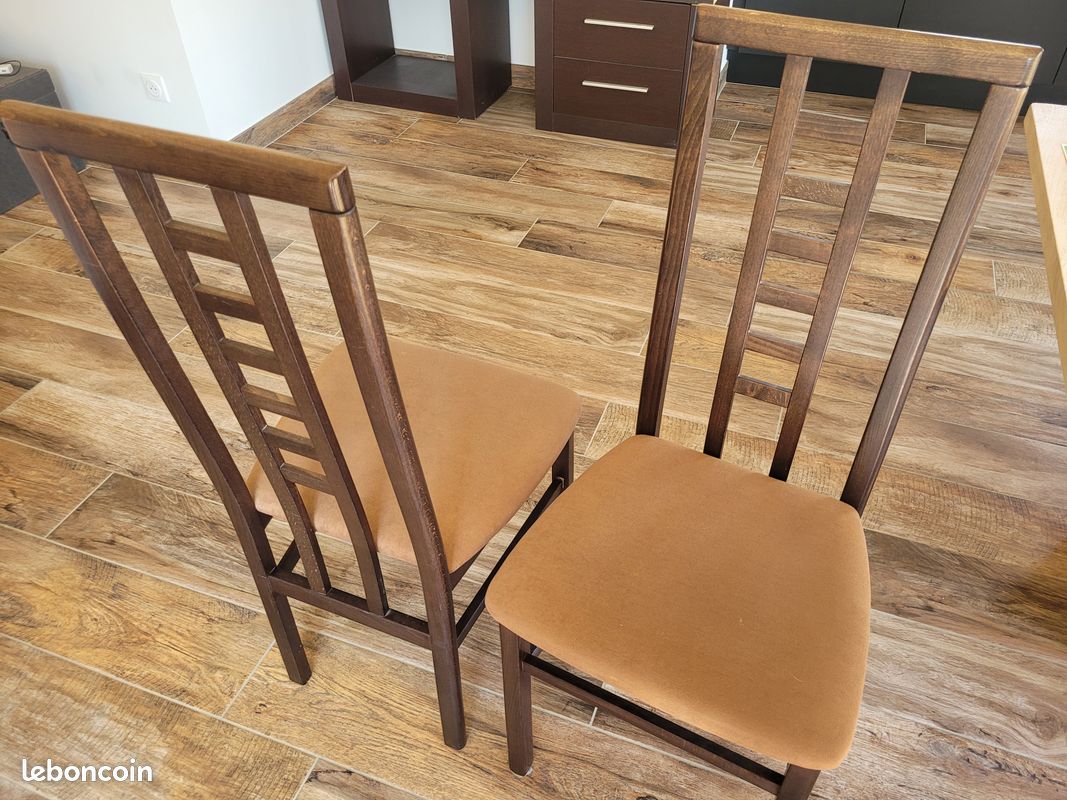 4 Chaises en bois WENGE (image 3)