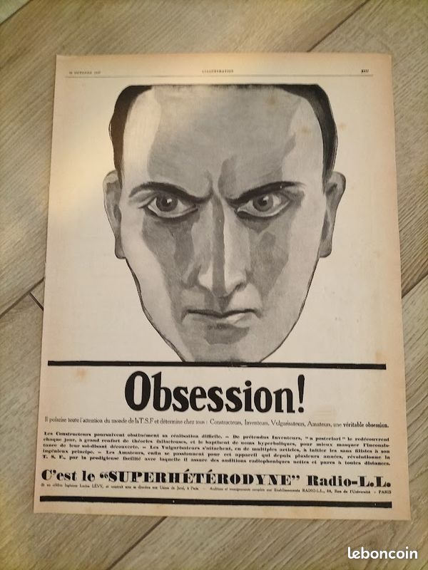 Années 1920. TSF : RADIO L.L. Lot de 14 anciennes publicités de presse (image 13)