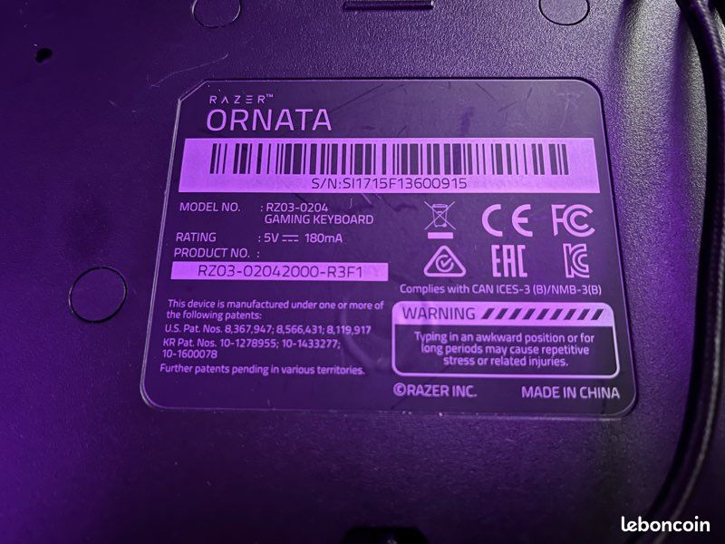 Clavier semi-mécanique Razer Ornata (image 2)