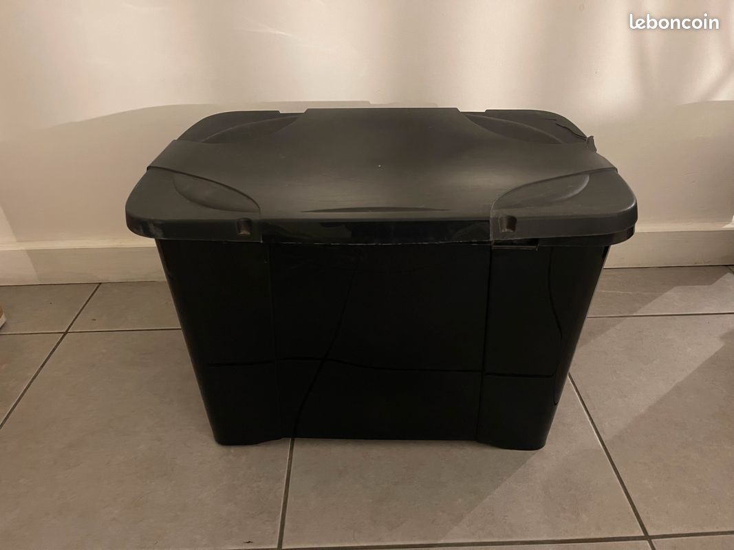 Caisse de rangement avec couvercle en plastique (image 1)