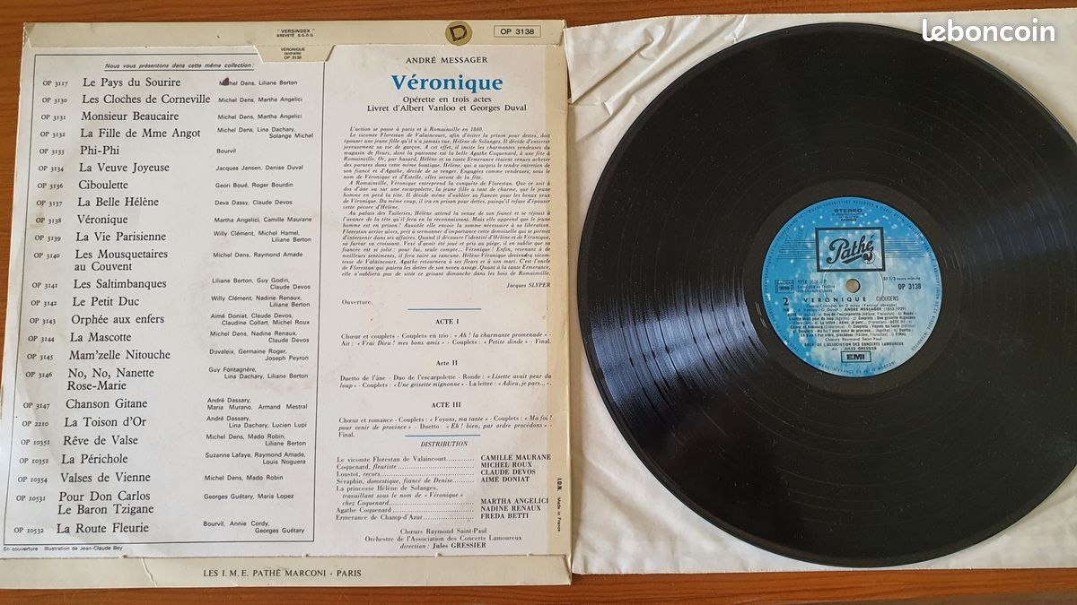 Lot de 4 Vinyls 33t - Top Opérettes / Le violon sur le toit / L'auberge du cheval blanc / Véronique (image 9)